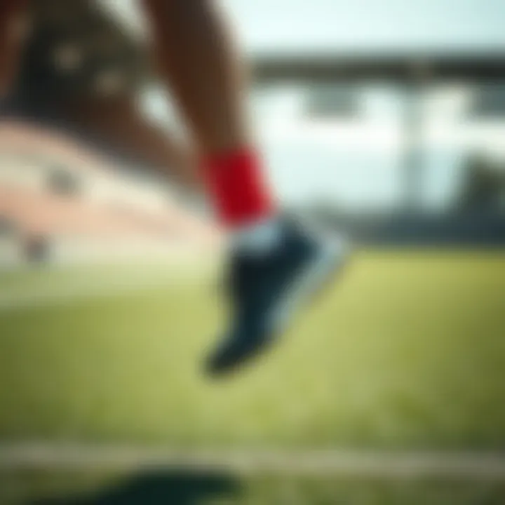 Athlete showcasing performance in Nike cleatless footwear