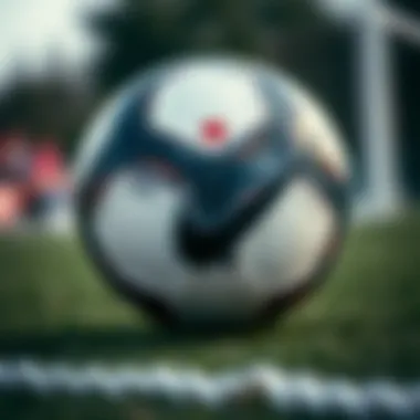 Nike Club Team Soccer Ball in Action Nike Club Team soccer ball in action on the field.