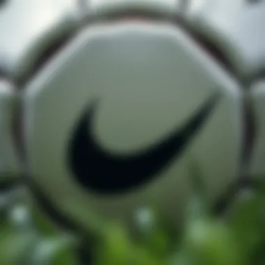 Close-up of Nike Club Team Soccer Ball Material Close-up of the Nike Club Team soccer ball's material and stitching.