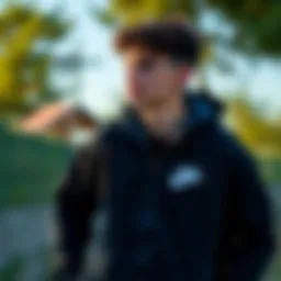 Stylish Nike jacket in an outdoor setting