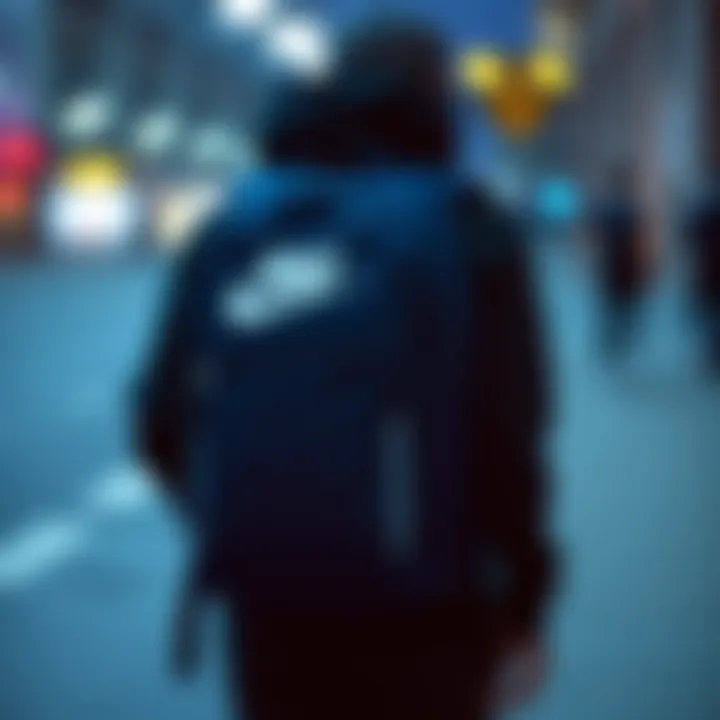 Combination ideas for Nike navy backpack with sportswear