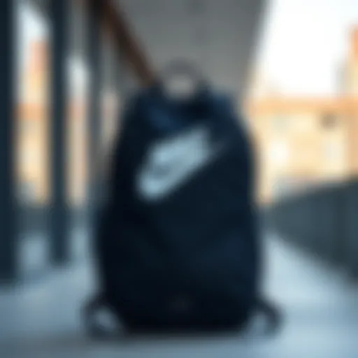 Stylish Nike navy backpack showcasing modern design