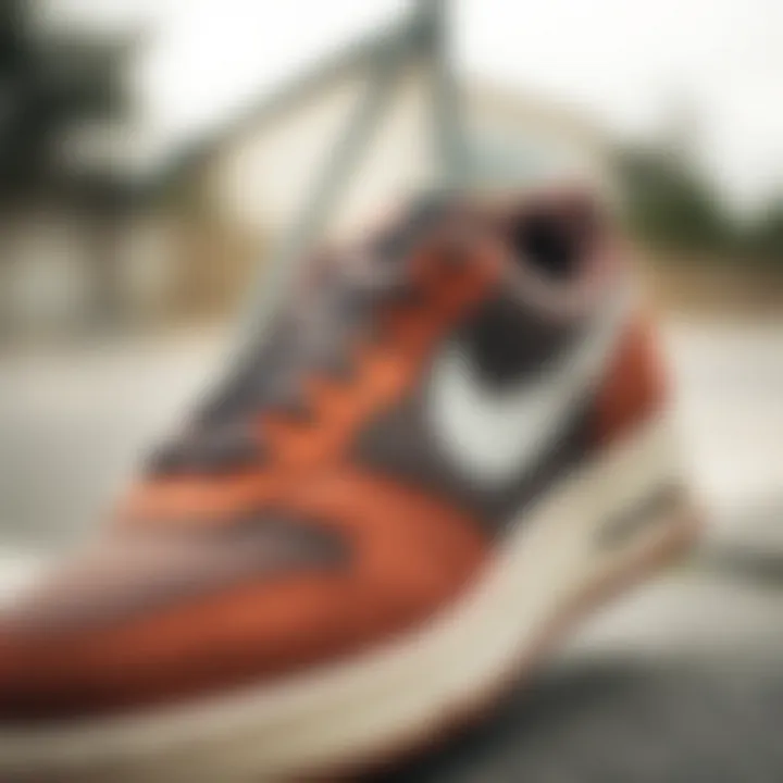 Close-up of Nike sneaker design showcasing craftsmanship