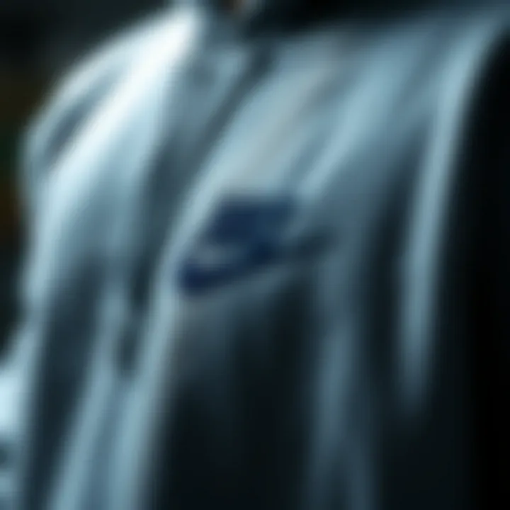 Close-up of innovative fabric technology in Nike sweatshirt