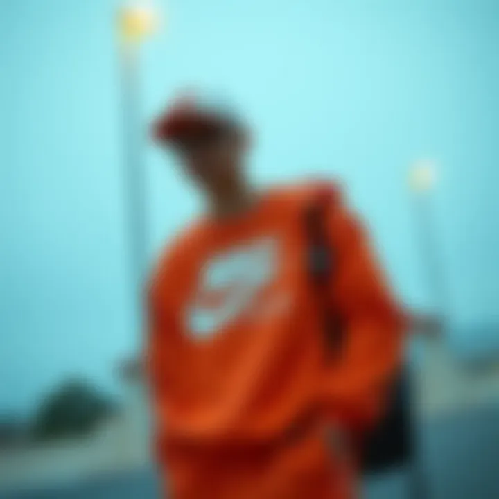 Fashionable outfit featuring Nike sweatshirt and complementary accessories