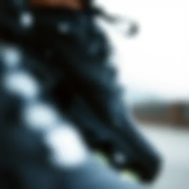 Close-up of Nike waterproof shoe material highlighting durability