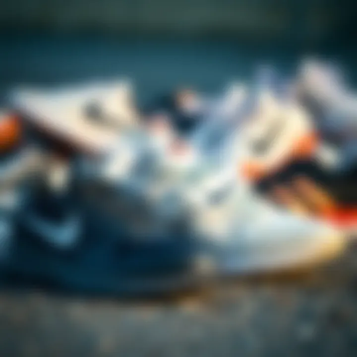 An array of Nike waterproof shoes showcasing different styles