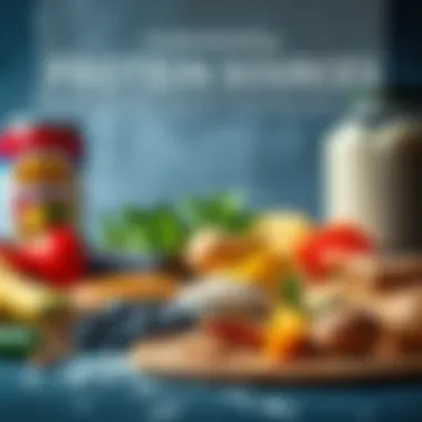 Nutritional chart showcasing protein sources and their benefits