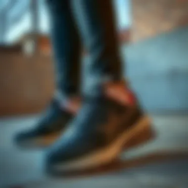 Casual shoes paired with a stylish outfit