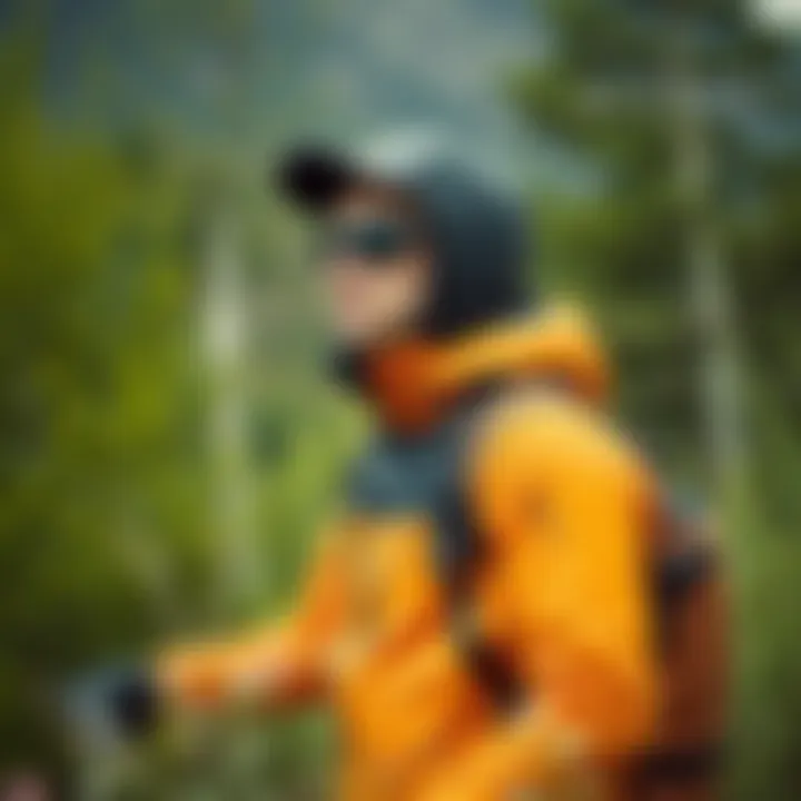 Stylish outdoor jacket in a natural setting