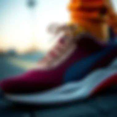 Close-up of innovative features of Puma Jada Renew shoes