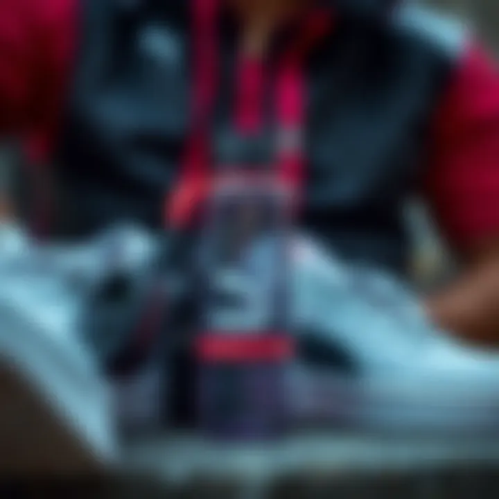 Puma water bottle alongside athletic gear