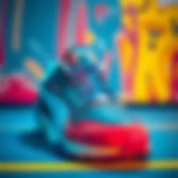 Stylish Puma Smash V2 Buck Jr. sneakers on a vibrant background
