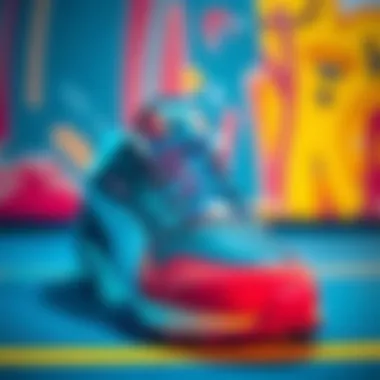 Stylish Puma Smash V2 Buck Jr. sneakers on a vibrant background