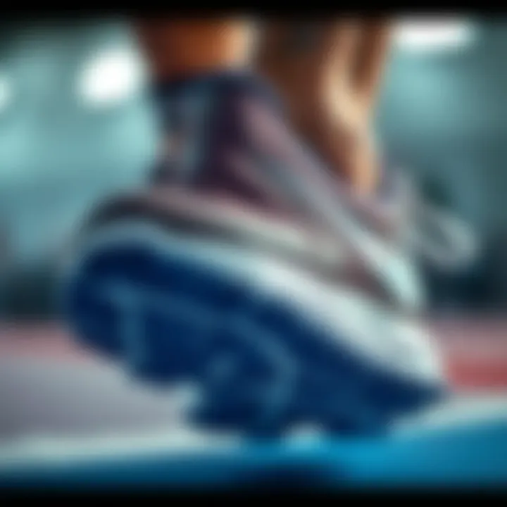 Close-up of shoe material for durability and grip.