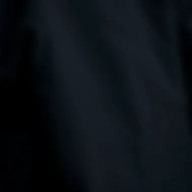 Close-up of high-quality fabric used in black parka