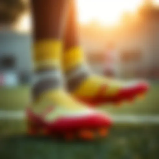 Innovative design of sockless football boots highlighting seamless integration