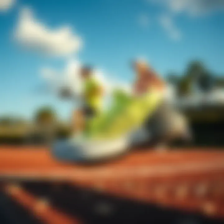 Diverse sporting environments showcasing the versatility of sockless footwear