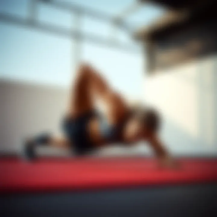 Plank position for core strength