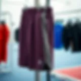 Stylish athletic shorts on display