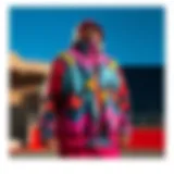 Stylish athletic wear showcasing vibrant colors and dynamic patterns