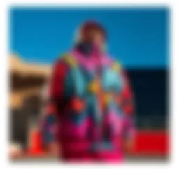 Stylish athletic wear showcasing vibrant colors and dynamic patterns