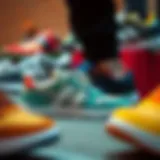 A stylish selection of various sport shoes showcasing design diversity