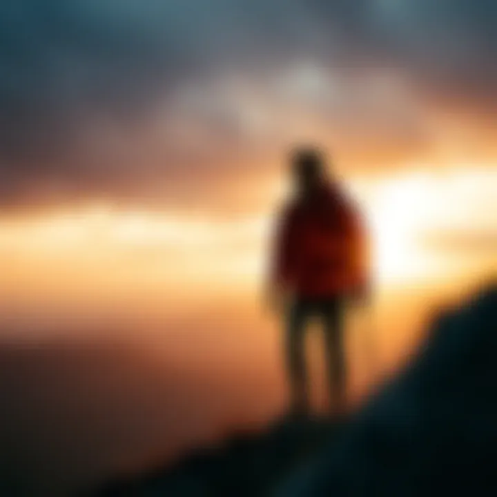 Outdoor adventure with North Face jacket