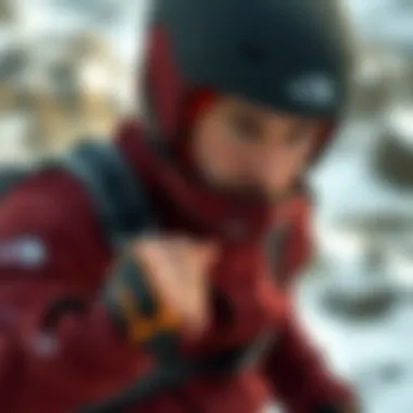 User demonstrating the functionality of The North Face Kazak in action