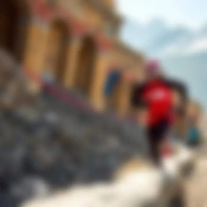 Dynamic Performance in Action Dynamic performance of The North Face Vectiv during a mountain run