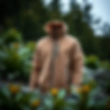 Timberland fleece jacket displayed in a natural outdoor setting