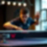 Timo Boll showcasing his skills on the table tennis court