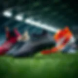 A variety of turf shoes showcasing different designs and features.