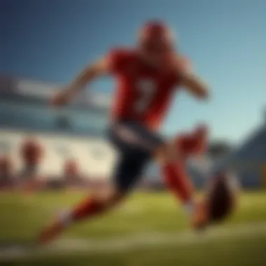 Dynamic football action highlighting Under Armour gear