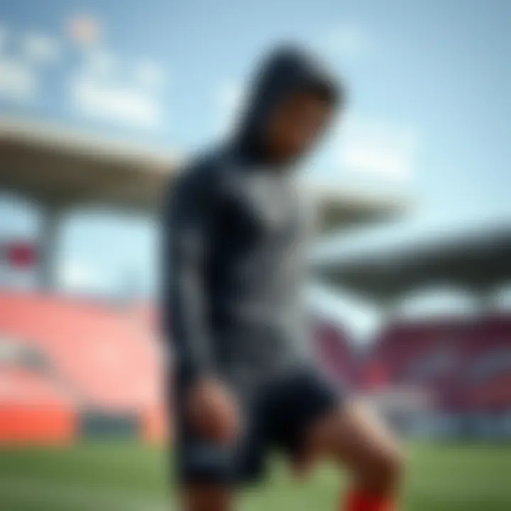 Stylish sportswear ensemble ideal for astroturf football