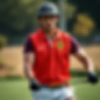 Athlete wearing USPA polo vest during sports activity