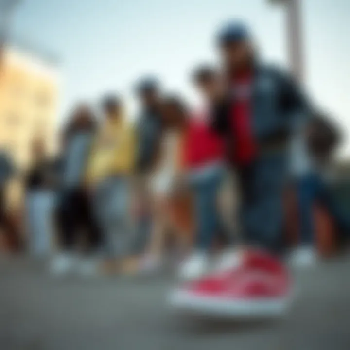 Group of diverse individuals wearing Vans shoes in various styles.