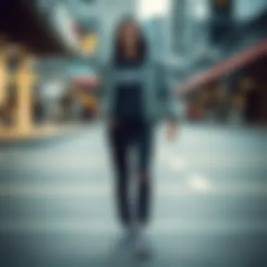 A fashionable outfit paired with Vans shoes in an urban setting.