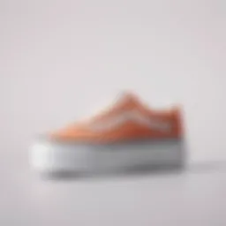 Stylish Vans Old Skool Platform sneaker on a minimalist background