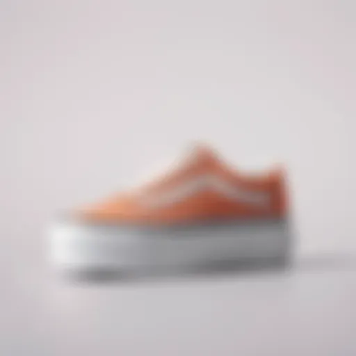Stylish Vans Old Skool Platform sneaker on a minimalist background