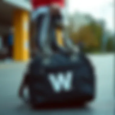 W Bag with Trendy Sports Outfit W bag showcased with trendy sports outfit